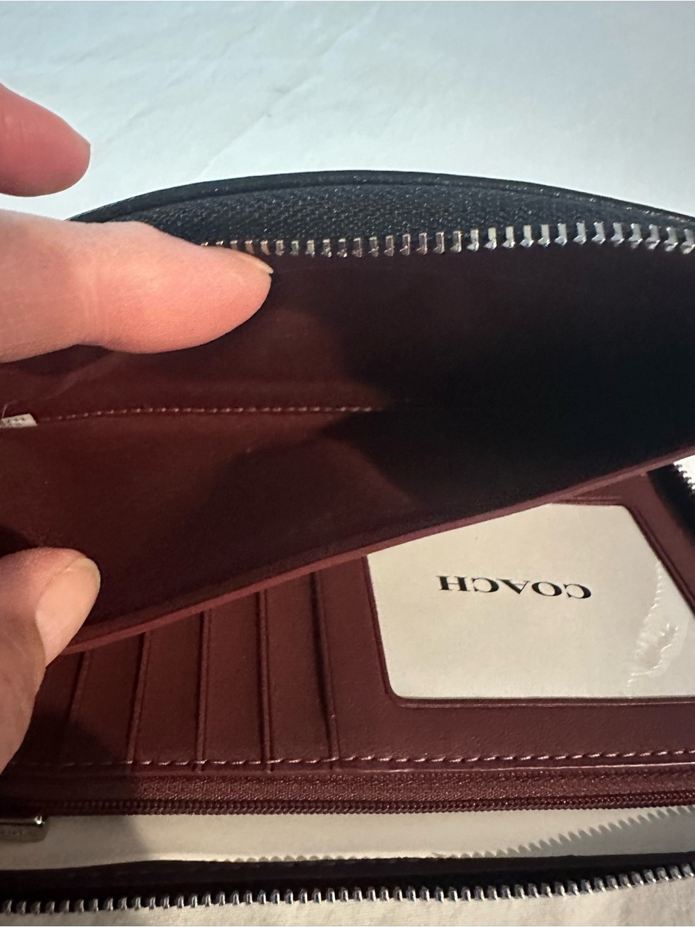 Coach Black & White Signature Wristlet Wallet - Picture 3 of 8